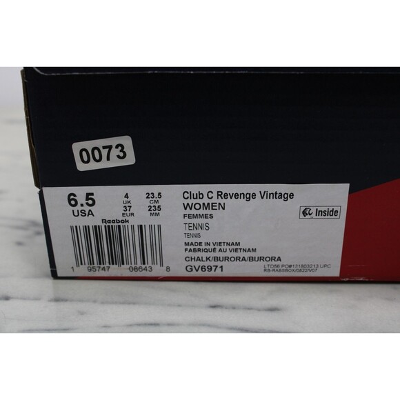 Reebok Women's Club C Revenge Vintage Chalk/Orange Sneakers (US 6.5) NEW-GV6971 - Picture 10 of 10